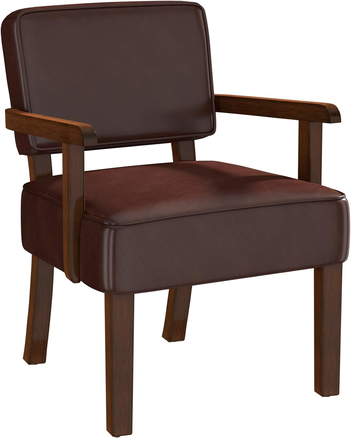 Accent Chair, PU Leather Living Room Chairs Oversized with Soft Seat and Armrests, Armchair for