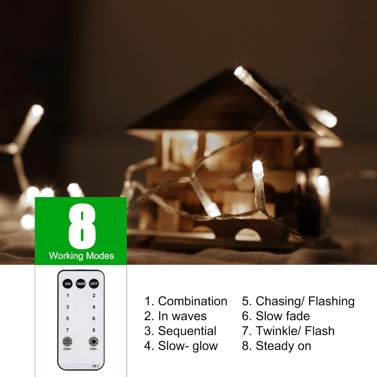 Brightown Christmas Icicle Lights Outdoor, 66 Feet 138 Drops with 736 LED, 8 Modes Waterproof