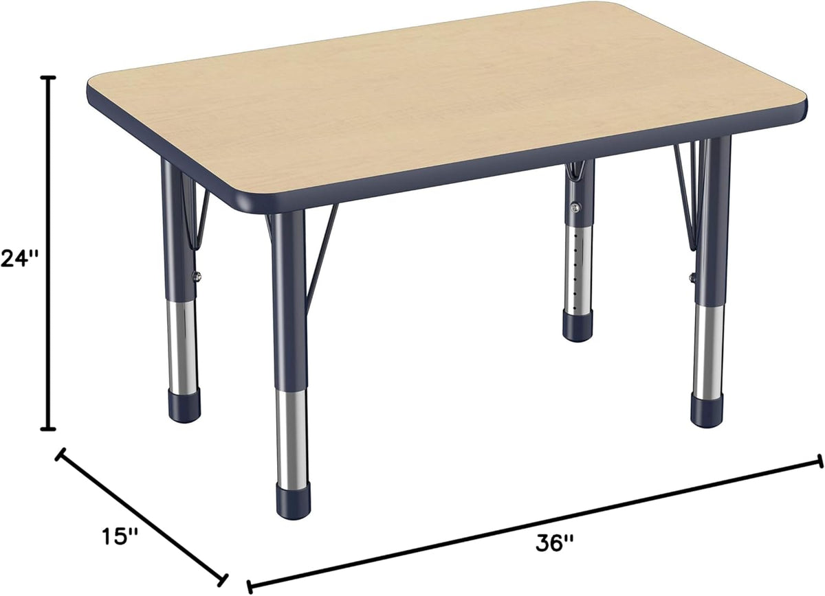 Factory Direct Partners FDP Rectangle Activity School and Classroom Kids Table (24 x 36 inch)