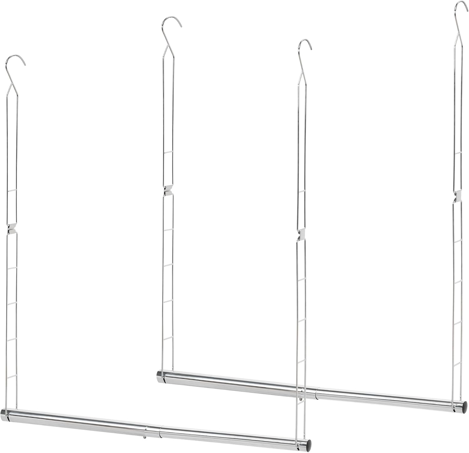 STORAGE MANIAC Hanging Closet Rod, Adjustable Width and Height Closet Hanging Organizer