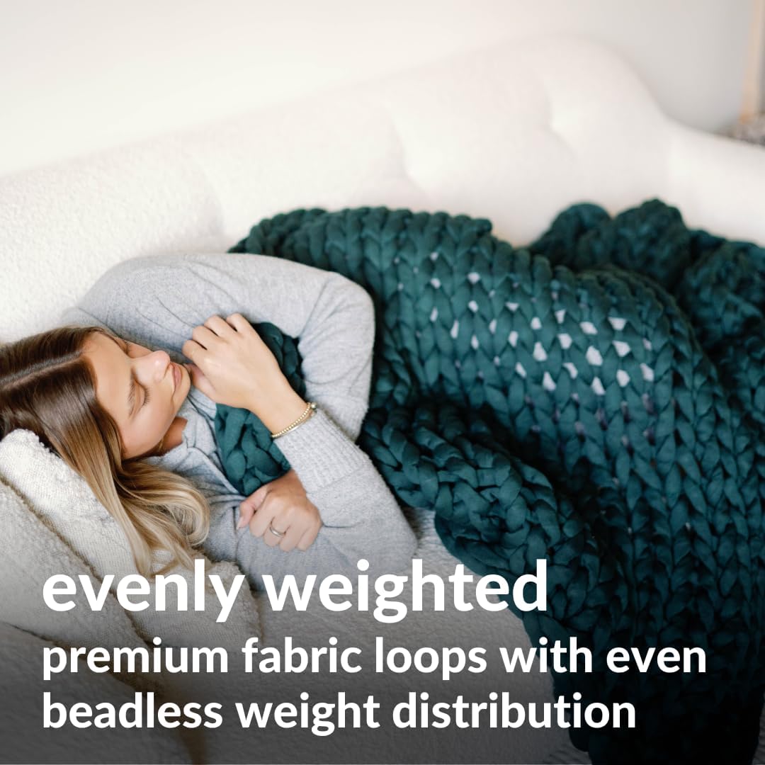 Nuzzie Chunky Knit Blanket - Breathable, Cooling, Hand Made Knit Throw Blanket for Sleep - Machine