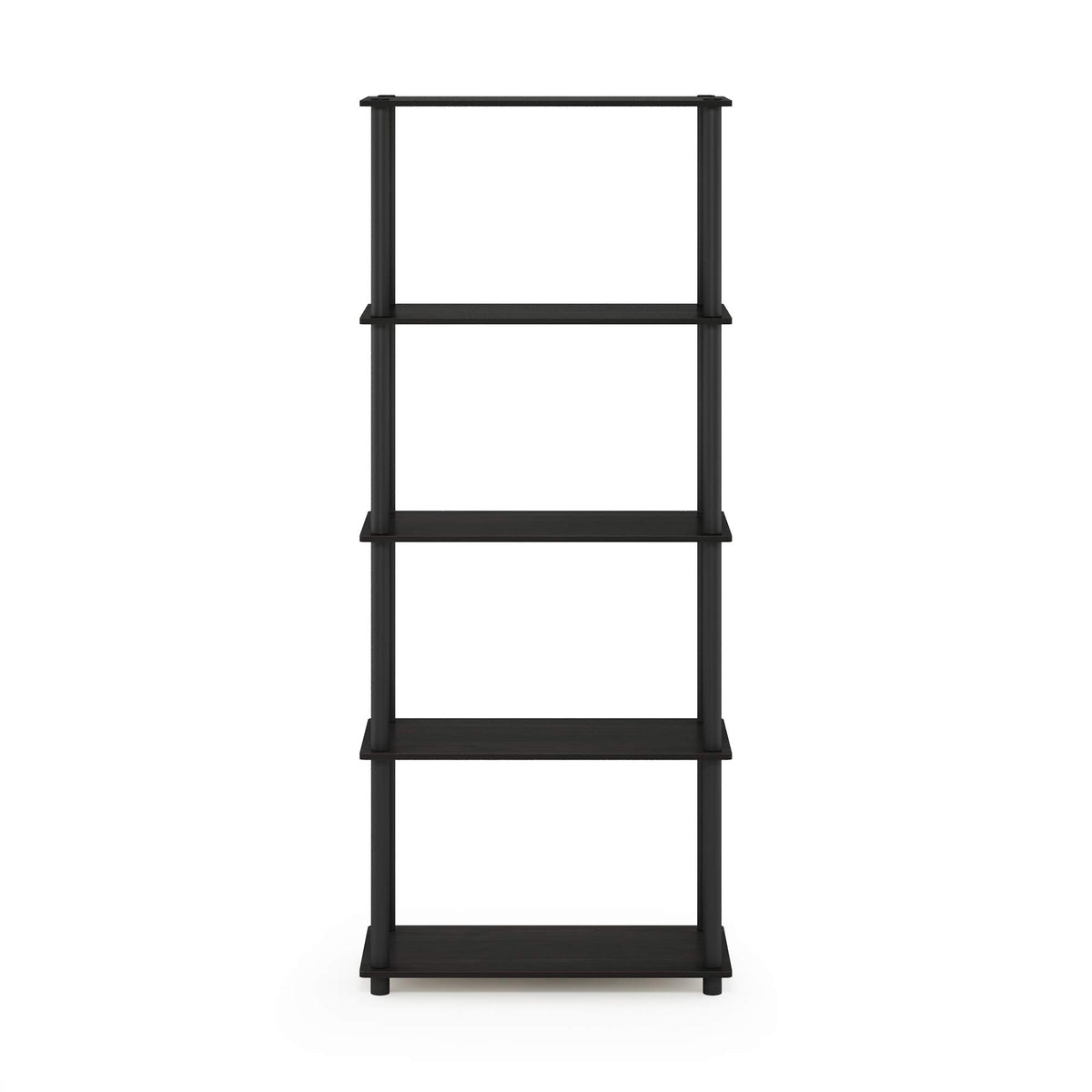 Furinno TURN-N-TUBE Storage Shelves, 5-Tier Book Shelf, Corner Shelf, Toolless Open Shelves, for