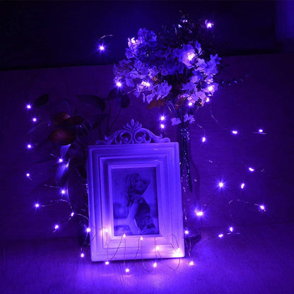 4-Pack 50 LED Fairy Lights Battery Operated with Timer, 16FT Waterproof Halloween String Lights