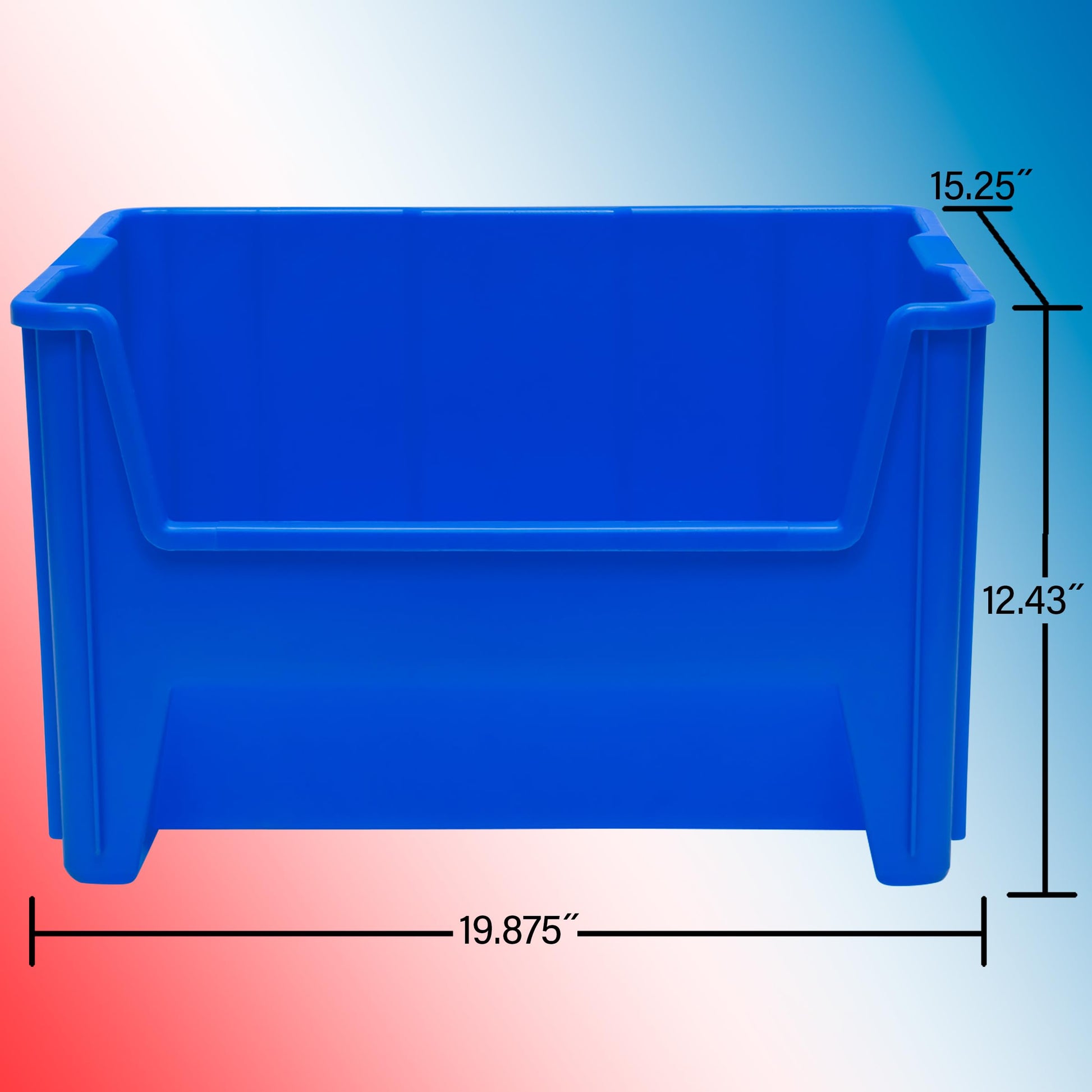 Akro-Mils 13017 Stak-N-Store Stackable Storage Bins, Heavy Duty Garage Storage Containers, Open