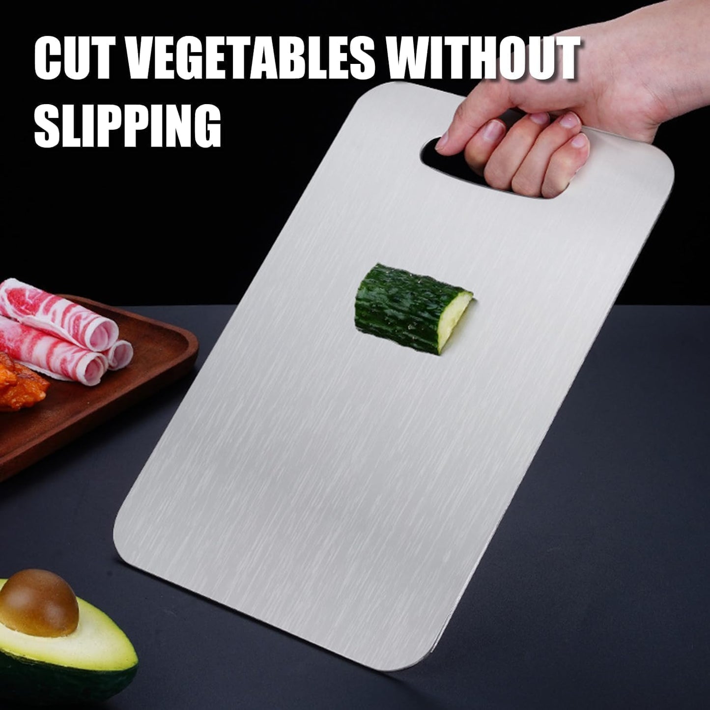 Titanium Cutting Board - 2025 New Upgrade 100% Pure Titanium Cutting Boards for Kitchen Double