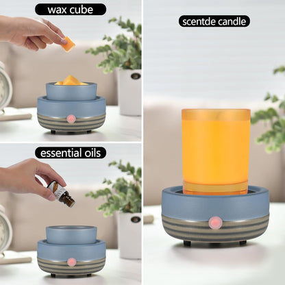 Ceramic Wax Melt Warmer,3-in-1 Electric Wax Warmer,Fragrance Wax Burner Candle Wax Warmer for