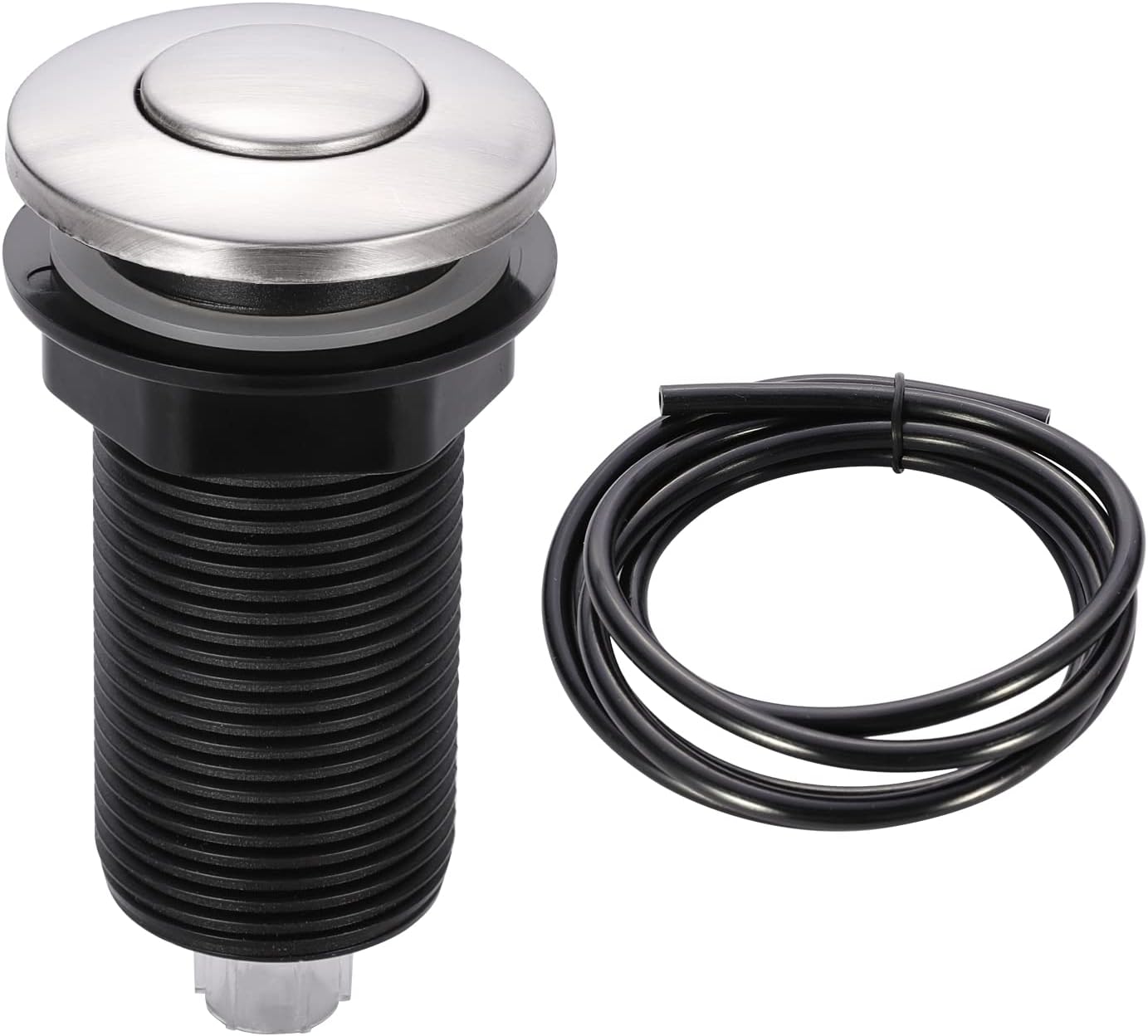 RQYEKDO Garbage Disposal Air Switch Kitchen Sink Top Long Stainless Steel Brushed Nickel Long 2.5"