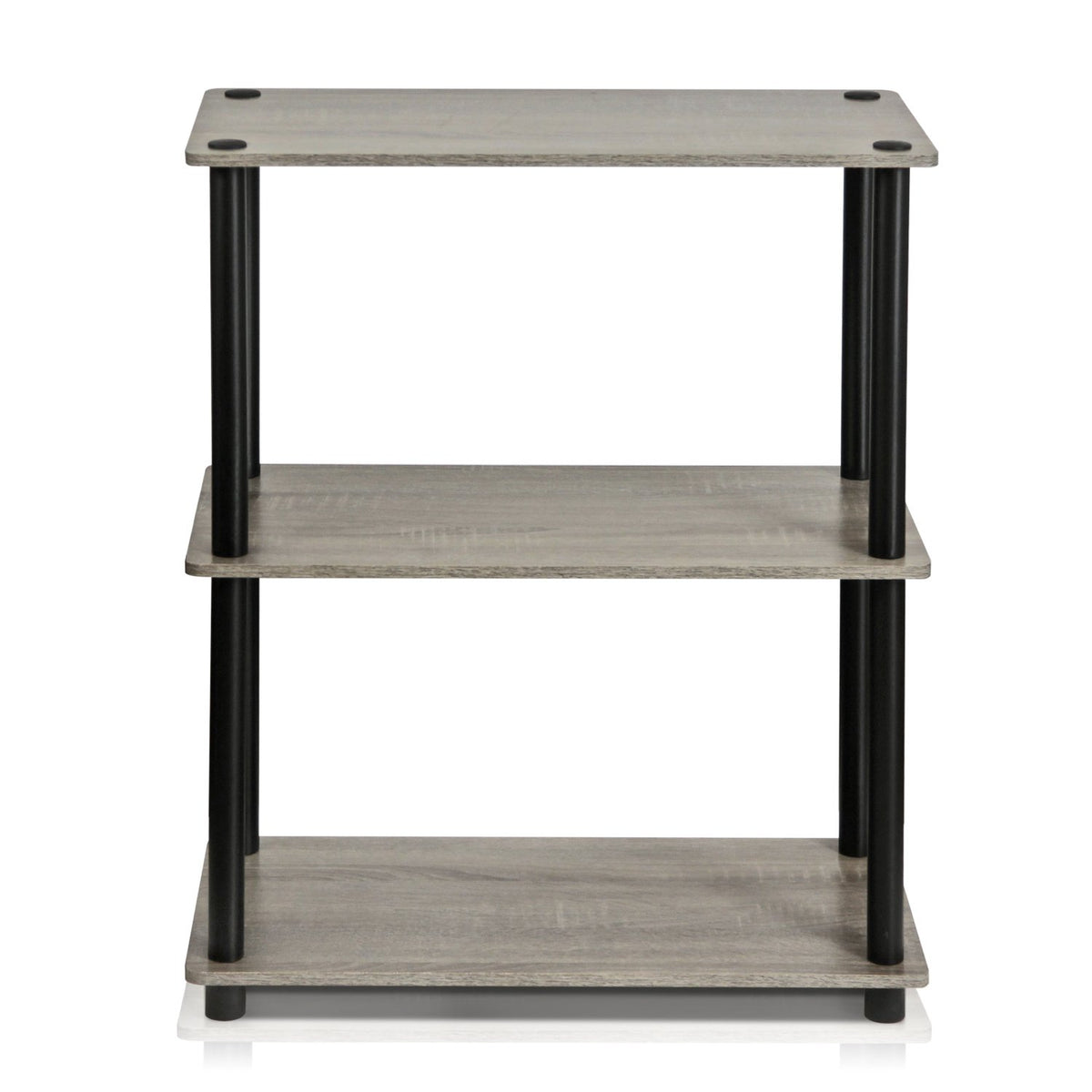 Furinno TURN-N-TUBE Storage Shelves, 3-Tier Book Shelf, Corner Shelf, Toolless Open Shelves, for