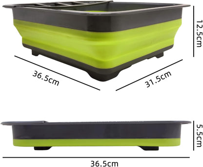 THANSTAR Collapsible Dish Drying Rack for RV Campers Portable Dinnerware Drainer Organizer for