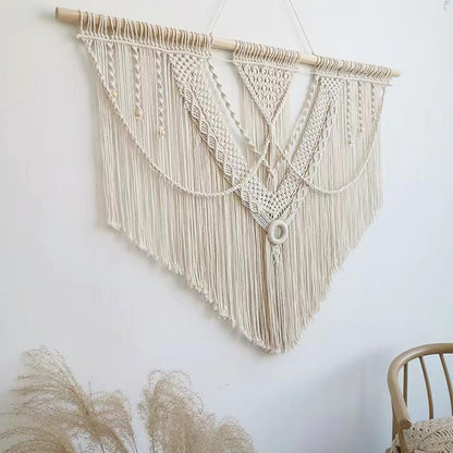 guzhiou large macrame wall hanging - Boho Tapestry Macrame Wall Decor Art- Chic Bohemian Handmade