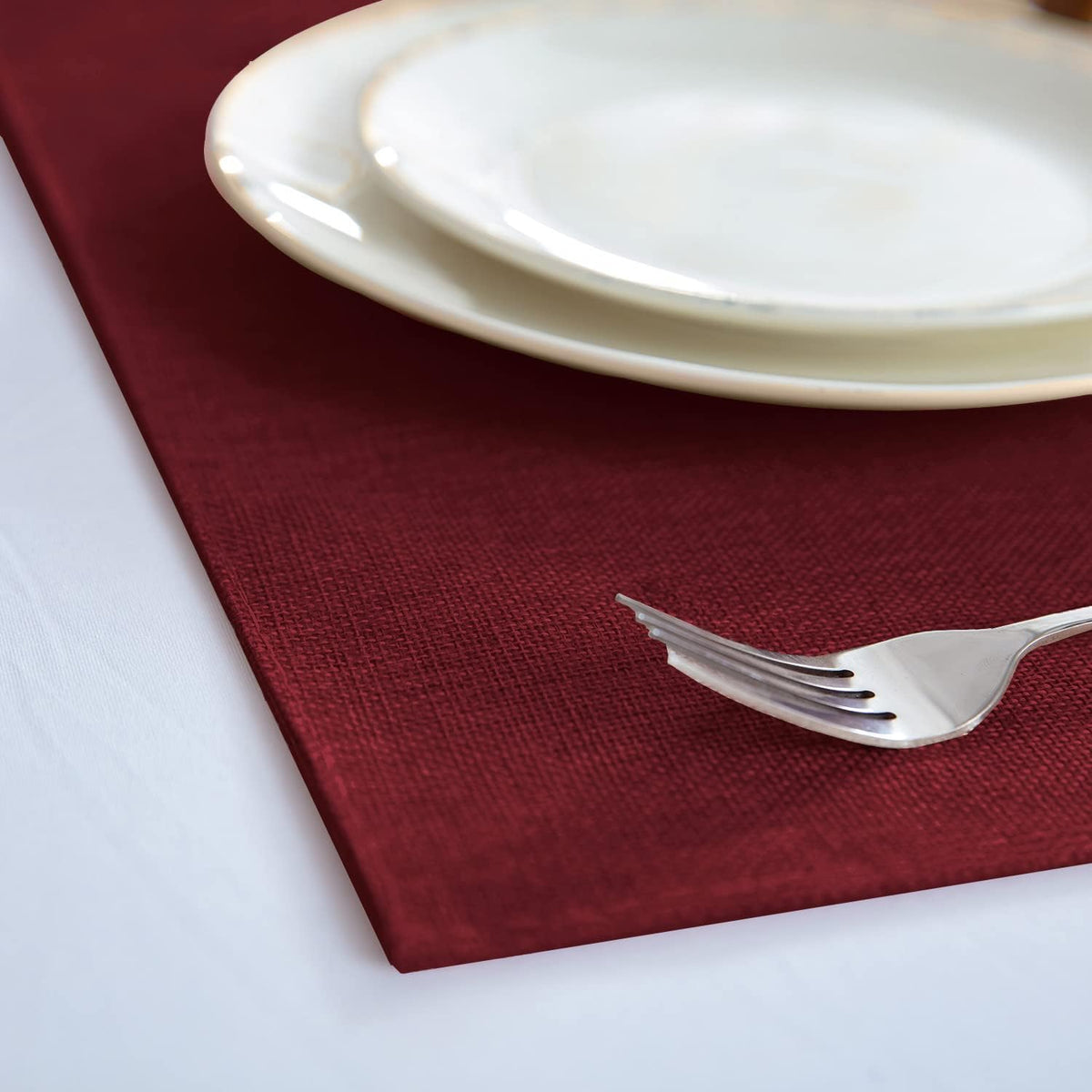 Cloth Placemats Set of 8, Linen Type Fabric Placemats Machine Washable Heat Resistant Placemats