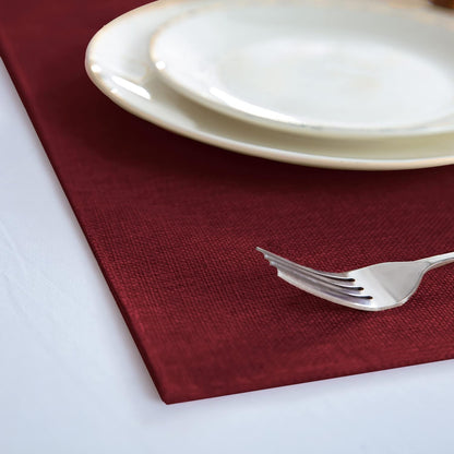 Cloth Placemats Set of 8, Linen Type Fabric Placemats Machine Washable Heat Resistant Placemats