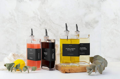 Molimoli Olive Oil Dispenser Bottle for Kitchen, Automatic Pourer, Glass Thin Bottle Dispenser for