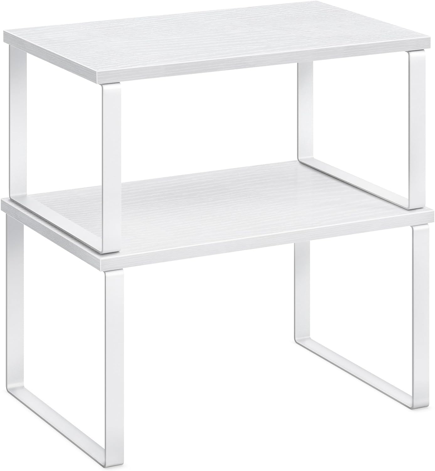 SONGMICS Cabinet Organizer Shelf, Set of 2 Kitchen Counter Shelves, Kitchen Storage, Spice Rack