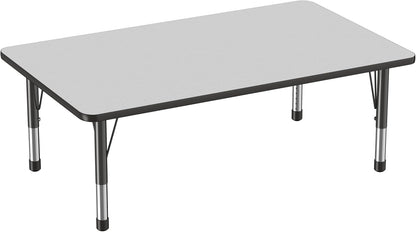FDP Rectangle Activity School and Classroom Kids Table (36 x 60 inch), Toddler Leg, Adjustable