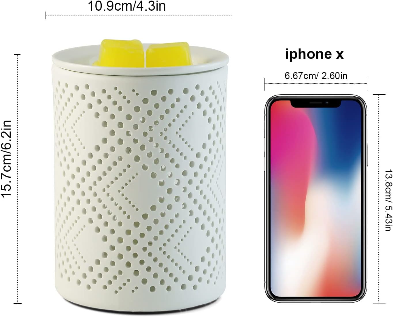 PALANCHY Wax Melt Warmer Ceramic Oil Burner Electric Candle Wax Warmer Burner Melter Fragrance