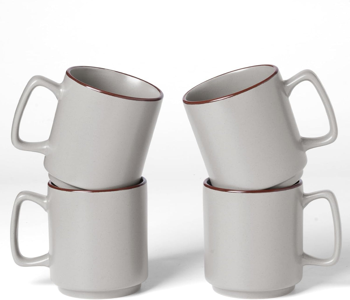 famiware Coffee Mugs Set of 4, Nebula 14oz Coffee Mugs, Ceramic Cup Set with Handle for Latte, Tea