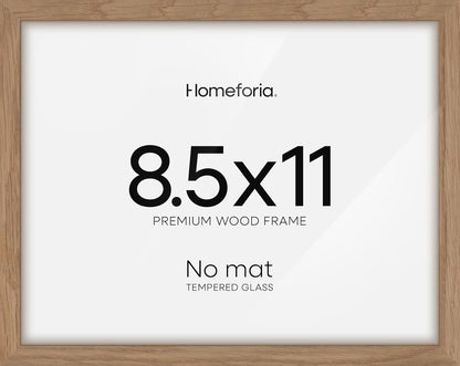 Homeforia 8.5x11 Diploma Frame Wood, High End Natural Oak 8.5x11 Certificate Frames, 11x8.5