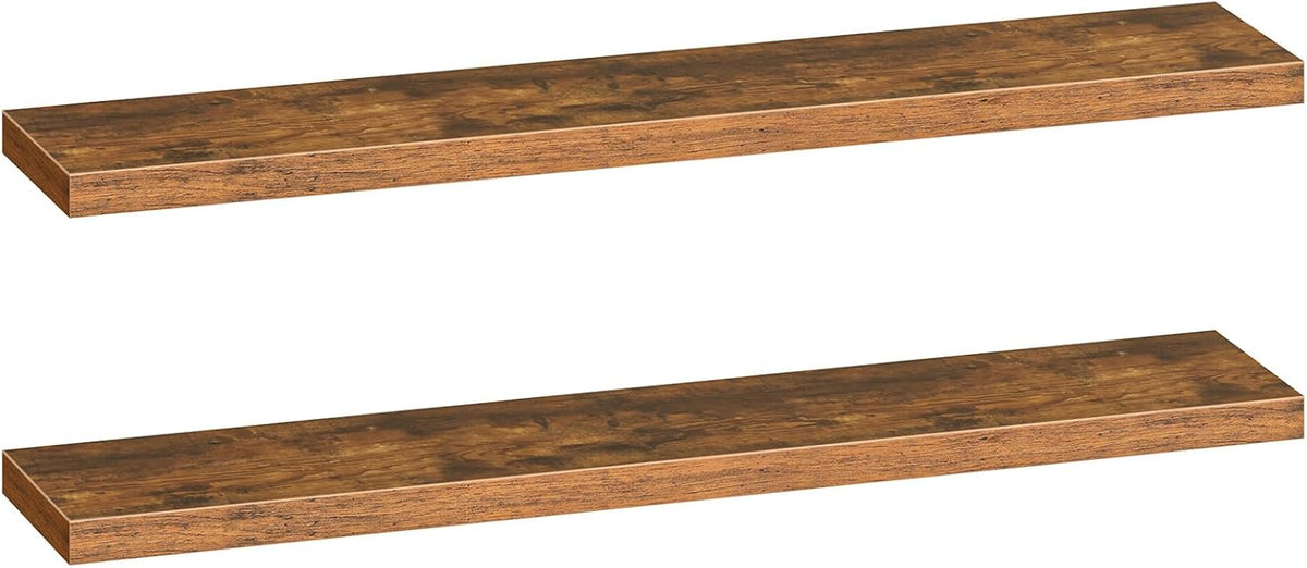 HOOBRO Floating Shelves for Wall, Wall Mounted Shelf Set of 2, 55" Hanging Shelf with Invisible