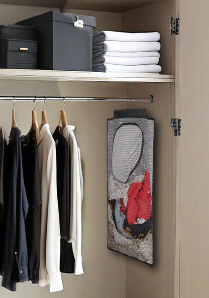 ALYER Breathable Mesh Laundry Hamper,Foldable Hanging Closet Storage Basket,Portable Space Saving