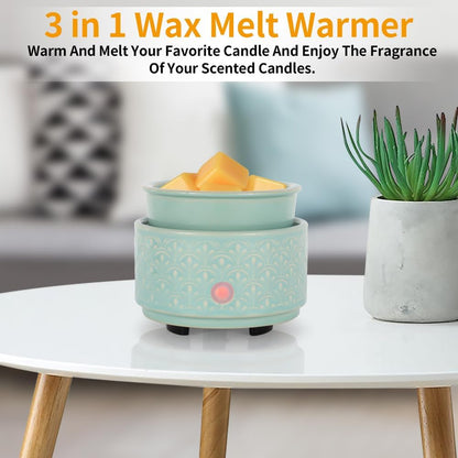 kobodon Ceramic Wax Melt Warmer - 3-in-1Electric Wax Warmer-Fragrance Candle Burner for Scented Wax
