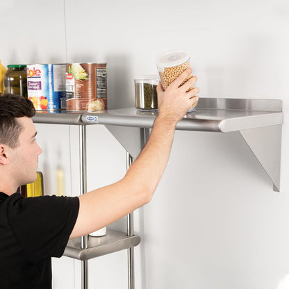 HARDURA Stainless Steel Shelf 12" x 36", 230lb Commercial Shelves Wall Mount Metal Shelving with