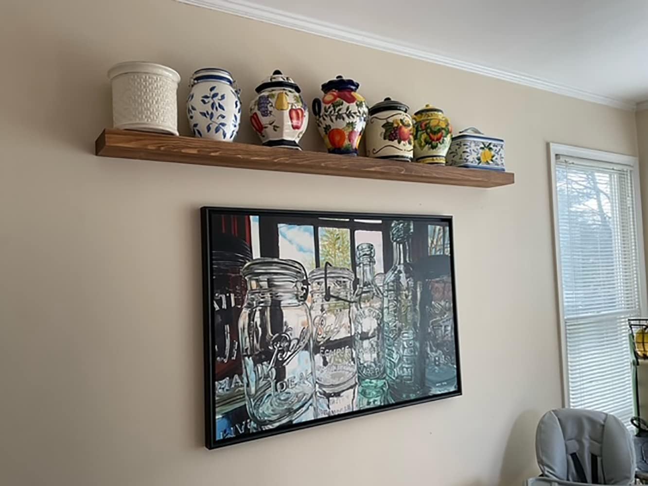 joelsantiques - 54 Inch Wooden Floating Shelves for Wall - 54x6x2 in - Made of Natural Wood - Long