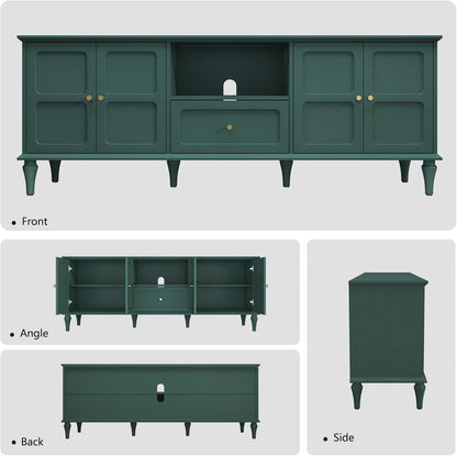 ARTPOWER 67'' Mid-Century Modern TV Stand with Storage Drawer and Doors, Long TV Stand with