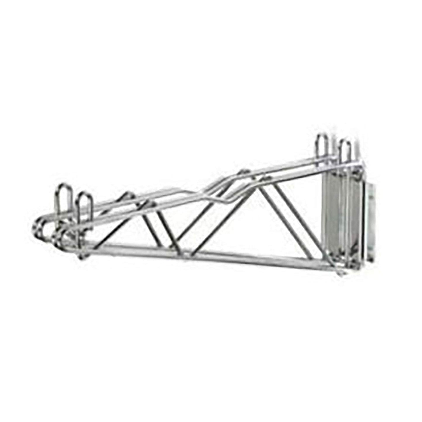 Nexel 24" Fixed Wall Mount Double Wire Shelf Bracket, Chrome Finish