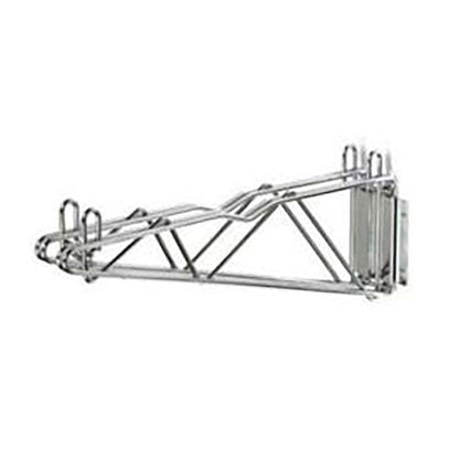 Nexel 24" Fixed Wall Mount Double Wire Shelf Bracket, Chrome Finish