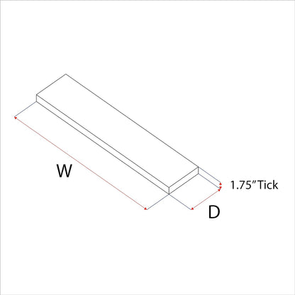 URBANDI, Rustic Floating Shelves, Set of 2, Hidden Bracket, Solid Wood, Heavy Duty, Wall Mounted
