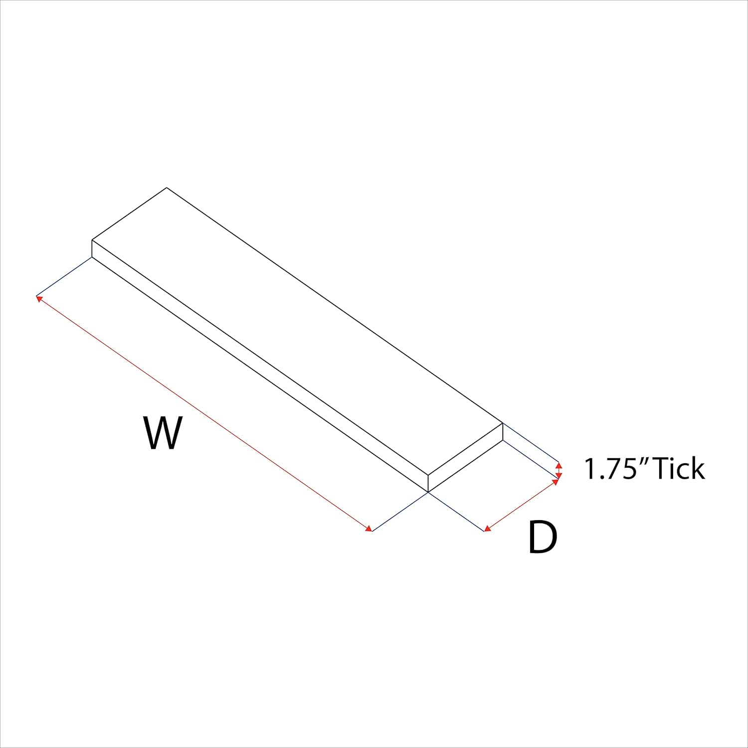 URBANDI, Rustic Floating Shelves, Set of 2, Hidden Bracket, Solid Wood, Heavy Duty, Wall Mounted