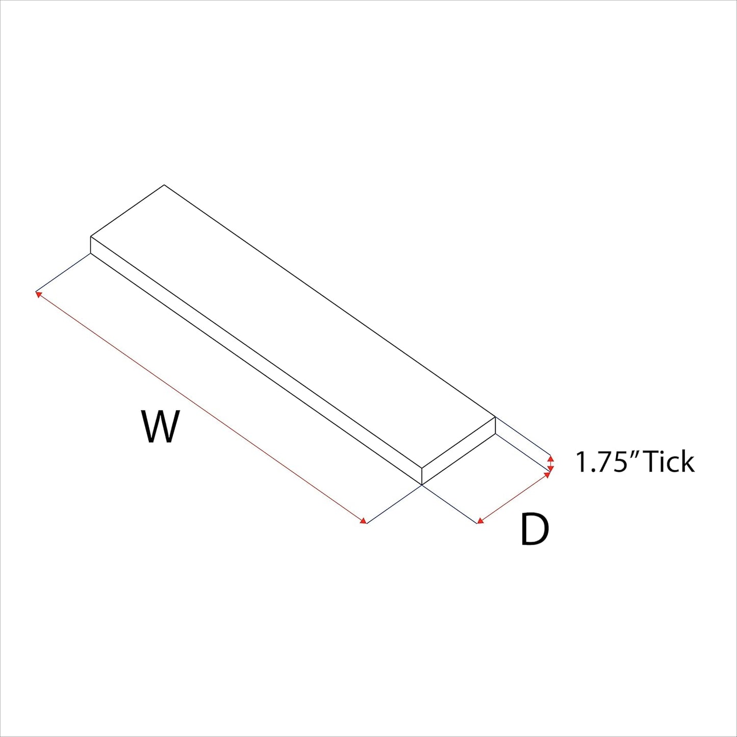 URBANDI, Rustic Floating Shelves, Set of 2, Hidden Bracket, Solid Wood, Heavy Duty, Wall Mounted