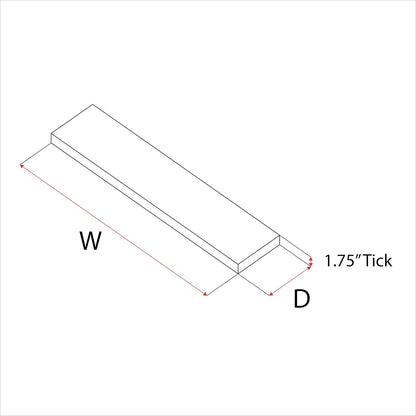 URBANDI, Rustic Floating Shelves, Set of 2, Hidden Bracket, Solid Wood, Heavy Duty, Wall Mounted