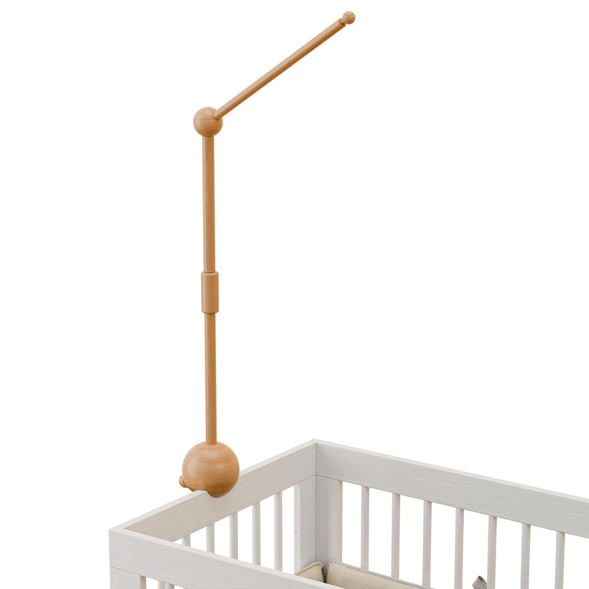 Baby Crib Mobile Arm,32.5 Inch Crib Mobile Stand,Wooden Mobile Arm for Crib（2 Modes