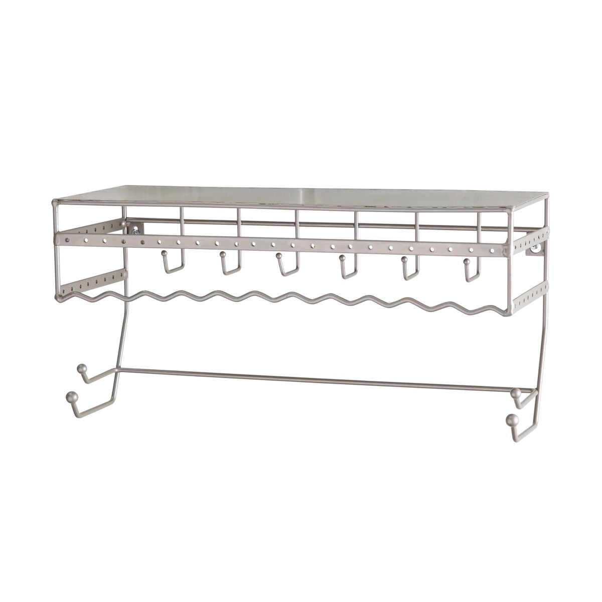 Simplify Wall Mounted Jewelry Organizer | Dimensions: 14.6"x 3.9"x 7.5" | 1 Tier | Home