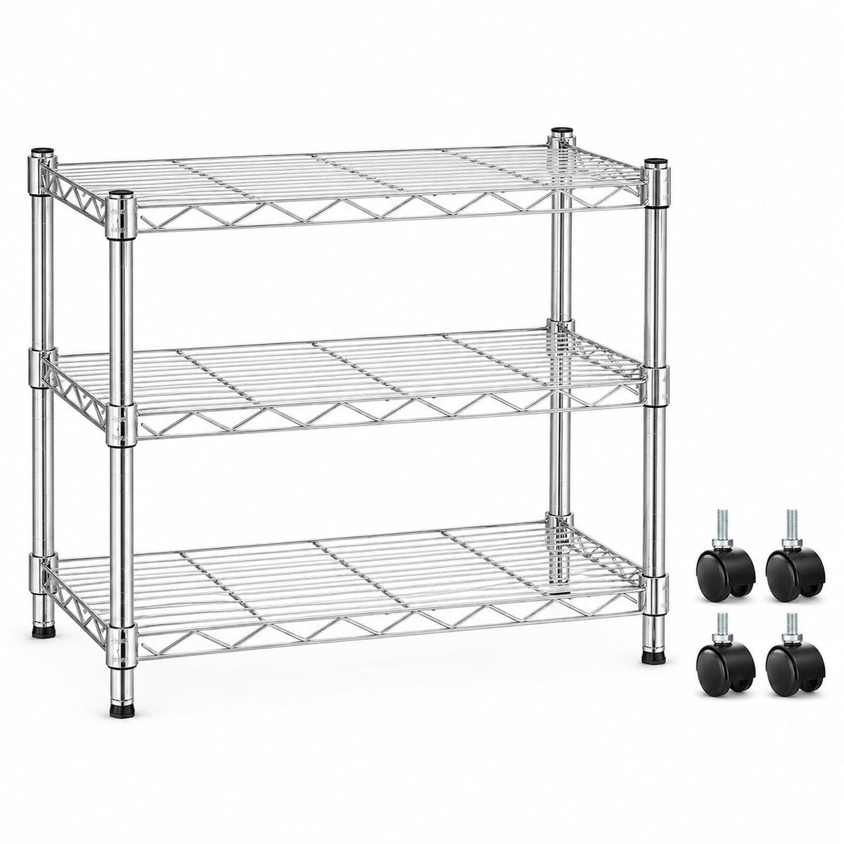 Simple Deluxe 3-Tier Storage Shelves, 750 Lbs Loading Capacity, 24.02" W x 13.78" D x 21.97" H