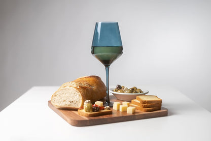 Saludi Original Midnight Blue Wine Glasses, 16.5oz (Set of 6) Stemmed Single Color Blue Glass