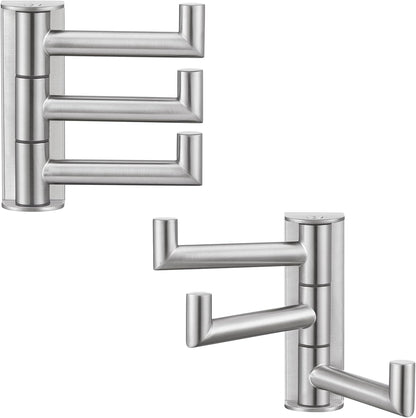 Angle Simple Swivel Towel Hooks, SUS 304 Stainless Steel Foldable Robe Hand Towel Holder for