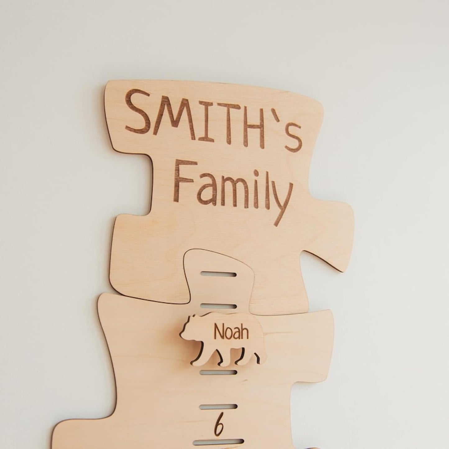 Personalized Wooden Growth Chart for Kids – Height Ruler Wall Decor for Nursery, Toddler, Baby &