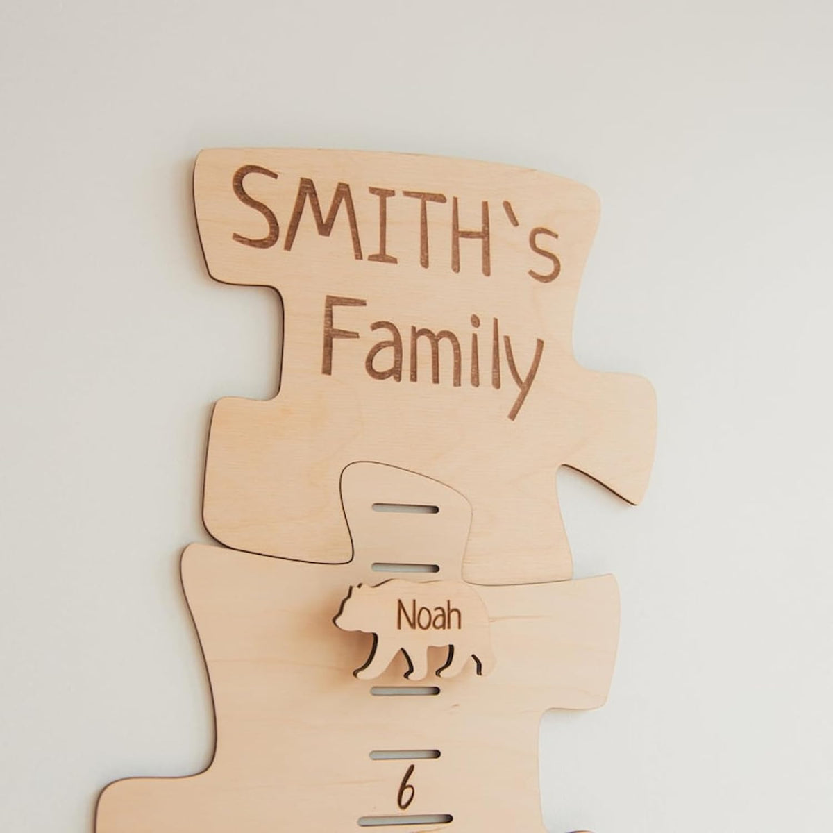 Personalized Wooden Growth Chart for Kids – Height Ruler Wall Decor for Nursery, Toddler, Baby &