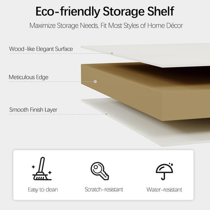 70-Inch Tall White Bookcase, 5 Tiers Shelves Open Storage Bookshelf, 33 in Wide Anti Tipping Indoor