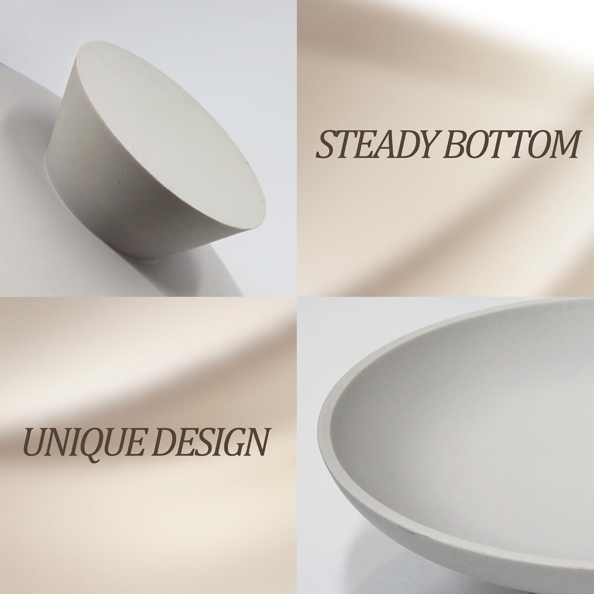 Modern Resin Pedestal Decorative Bowl, Large Fruit Bowl for Kitchen Counter, Stylish Key Bowl for