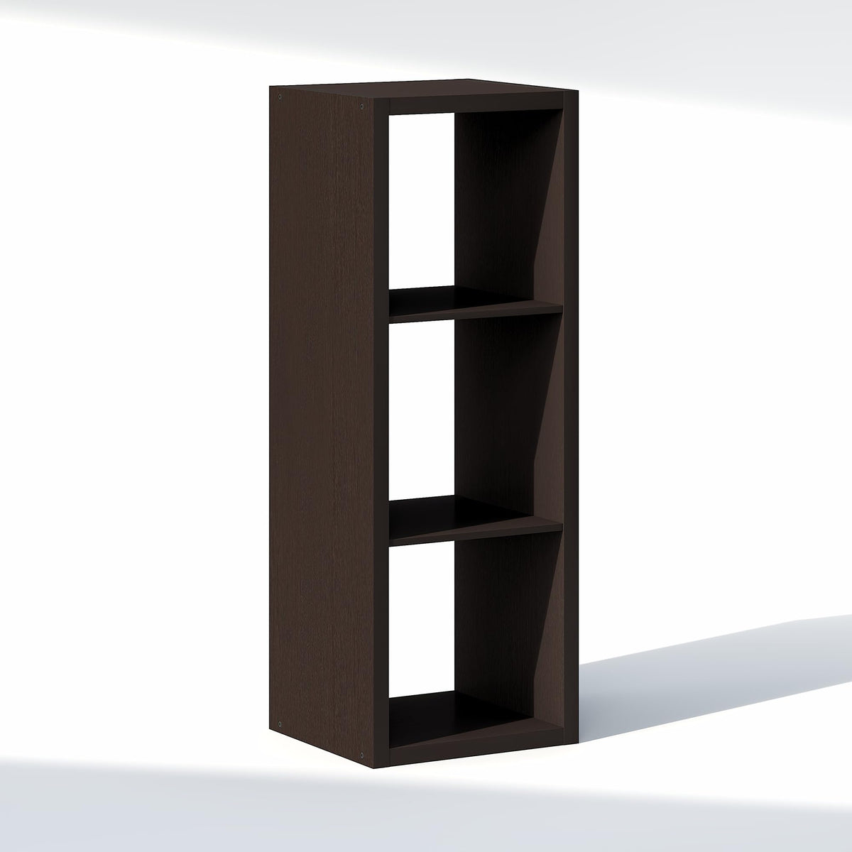 Furinno Cubic Extra Thick 3-Cube Closet Organizers and Storage, Dark Oak