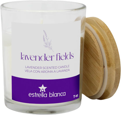 Lavender Fields Candle 7 oz – Best Smelling Soy Candle, Non Toxic, Long Lasting, Gift for Women