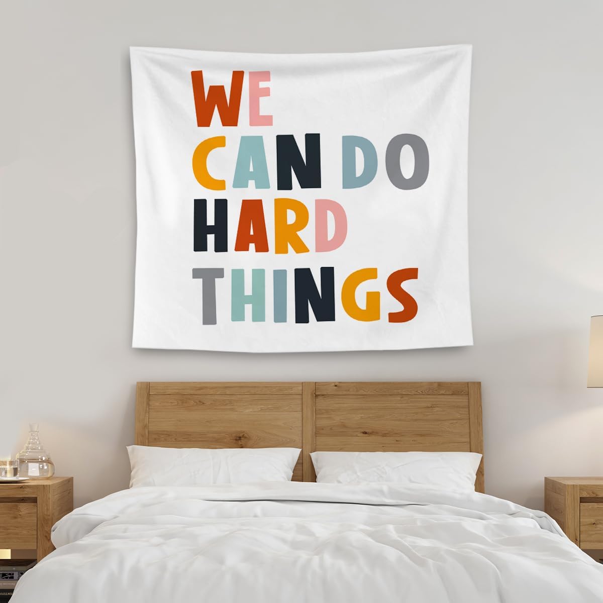 QGFM We Can Do Hard Things Inspirational Tapestry, Boho Classroom Decor, Inspirational Wall Decor
