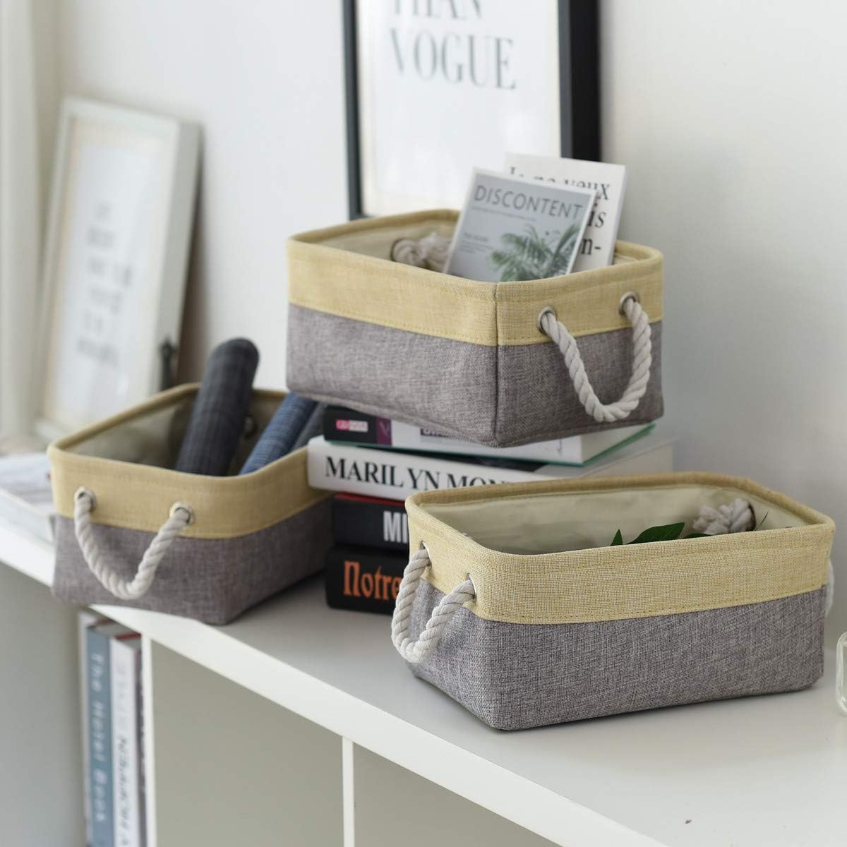 Fabric Storage Baskets for Organizing(6 Pack) Small Baskets for Shelves,storage, Laundry, Nursery