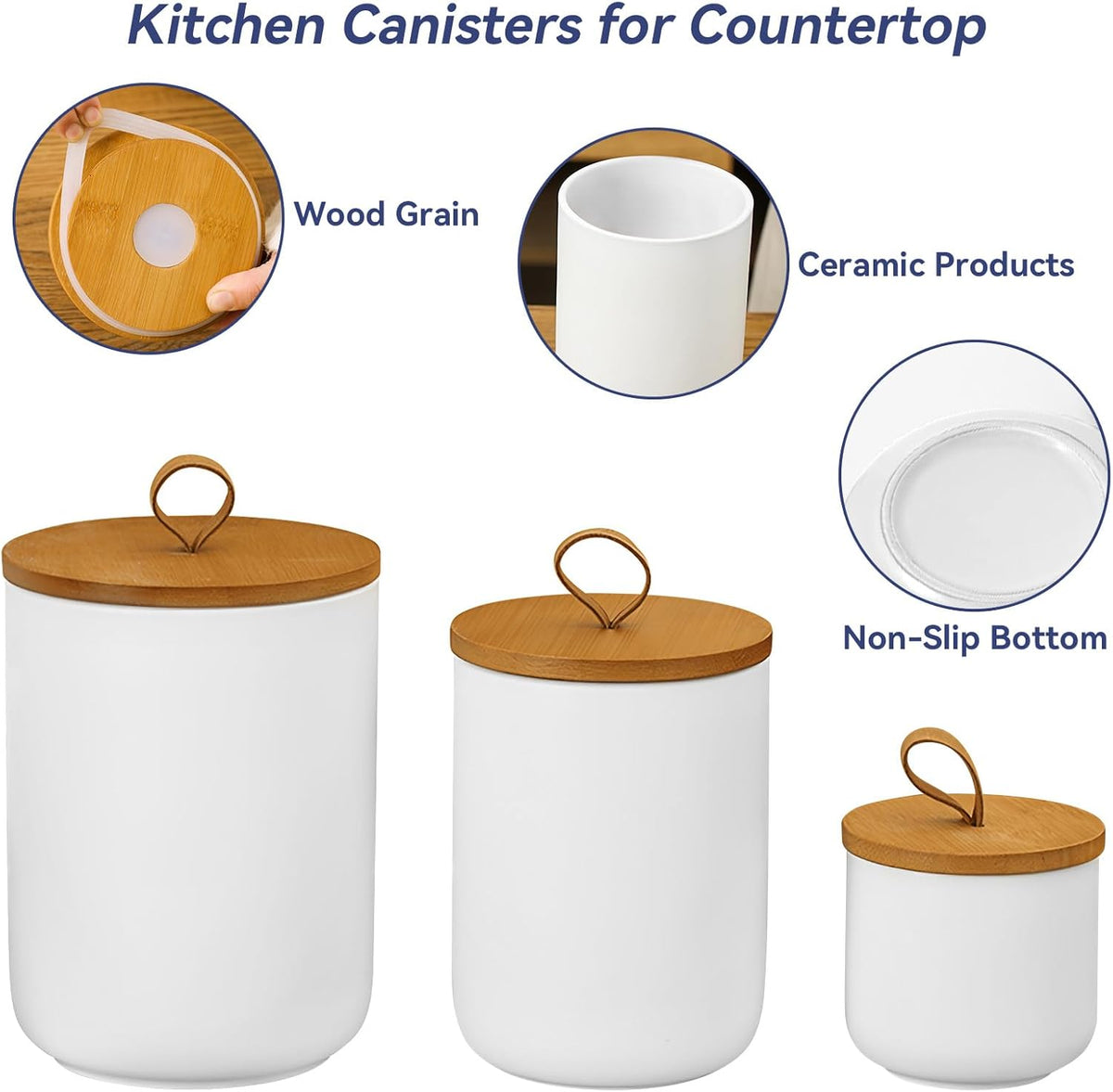 Ceramic Storage Jars, Modern Elegant Highly Polished Airtight Gorgeous Storage Canisters with