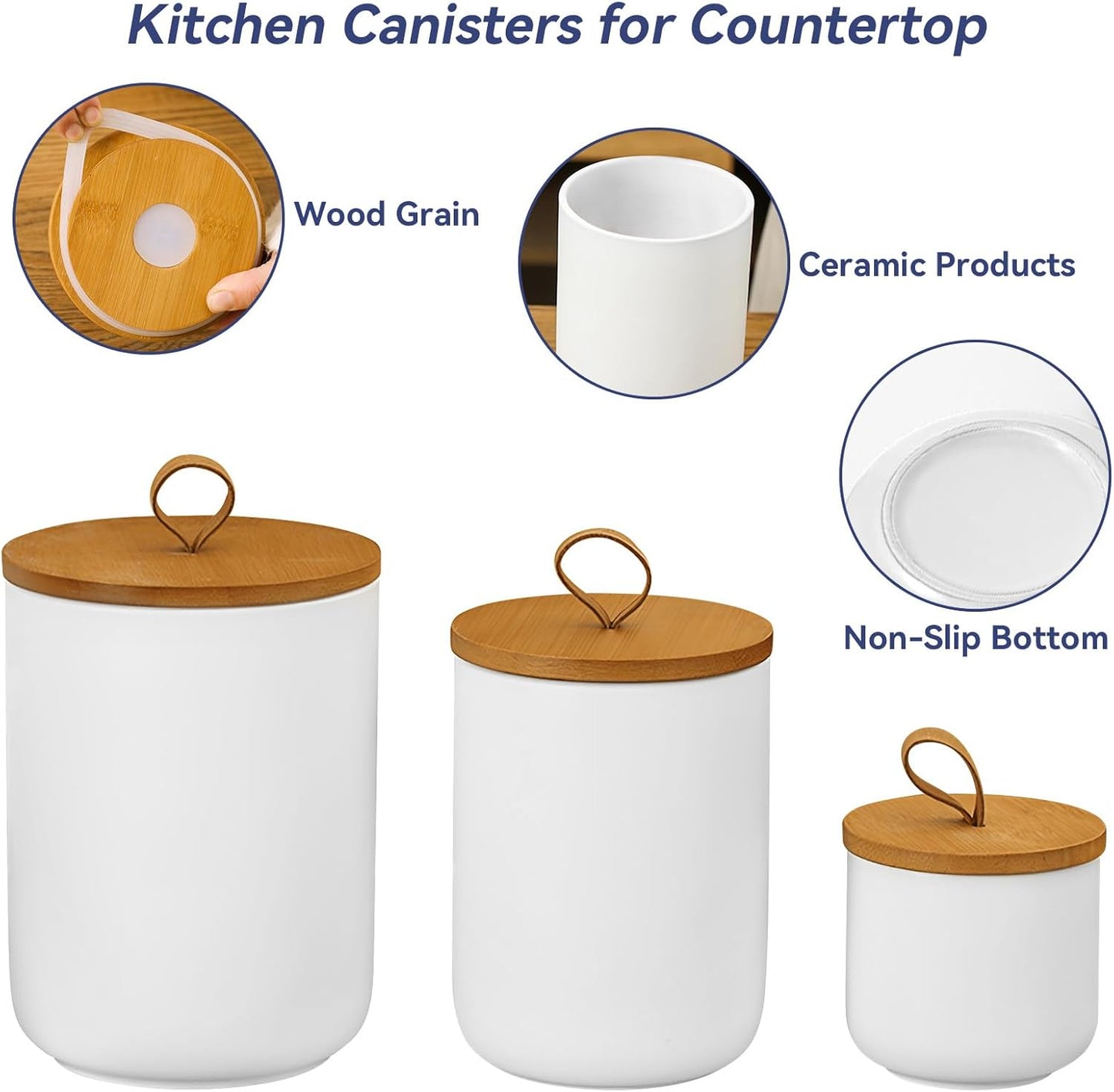 Ceramic Storage Jars, Modern Elegant Highly Polished Airtight Gorgeous Storage Canisters with
