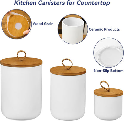 Ceramic Storage Jars, Modern Elegant Highly Polished Airtight Gorgeous Storage Canisters with